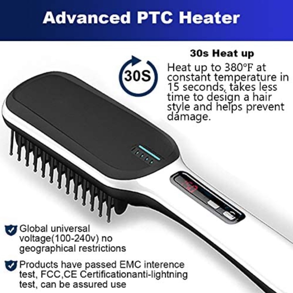 Beard Straightener - Professional Beard Hair Straightening Brush for Men - Picture 4 of 8